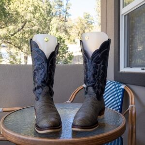 Men’s Tony Lama Elephant Print Size 11.5D with Dr. Soles Half Soles & Top Lifts